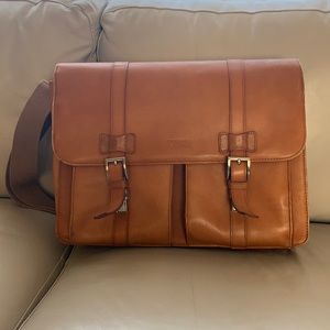 KENNETH COLE Brown Leather laptop bag